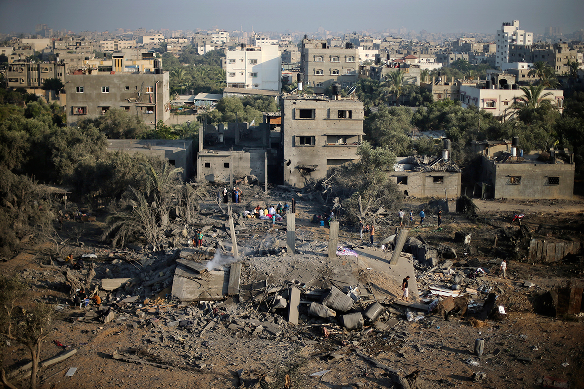 gaza building flattened