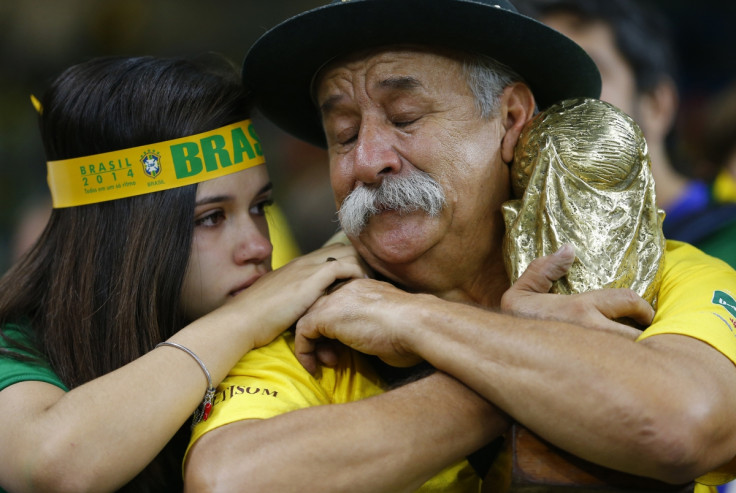 A young girl offers comfort for the biggest humiliation in the history of Brazilian football