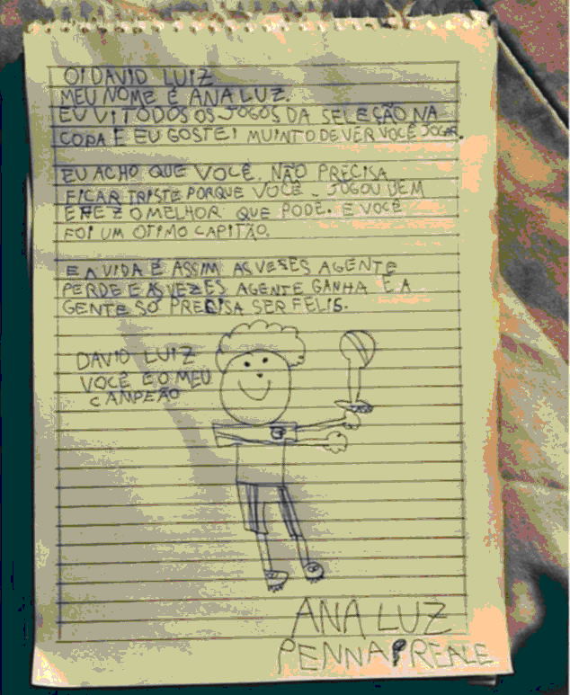 David Luiz Letter