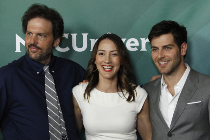 Actors Silas Weir Mitchell (L), Bree Turner, and David Guintoli, stars of NBC series Grimm