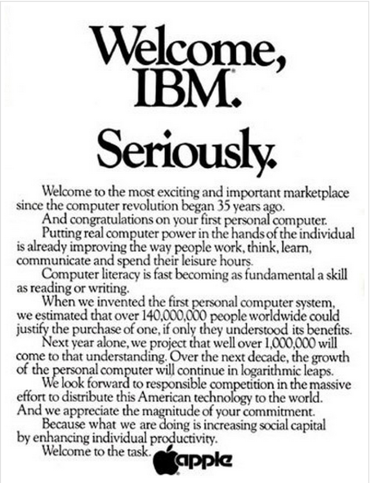 Welcome IBM, Seriously