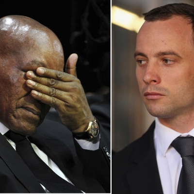 South African president Jacob Zuma (l) was reportedly slurred by Oscar Pistorius during row at nightclub
