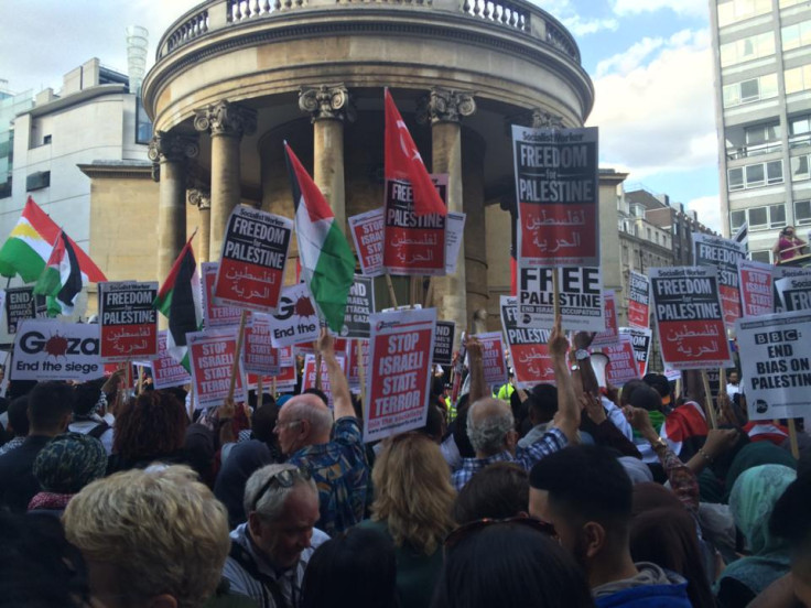 Pro-Palestine protesters BBC London