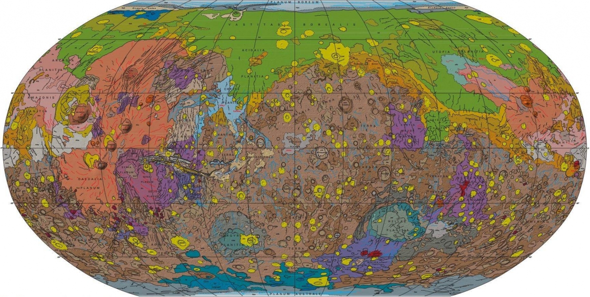 Map of Mars US Geological Survey Creates Global Map of Red