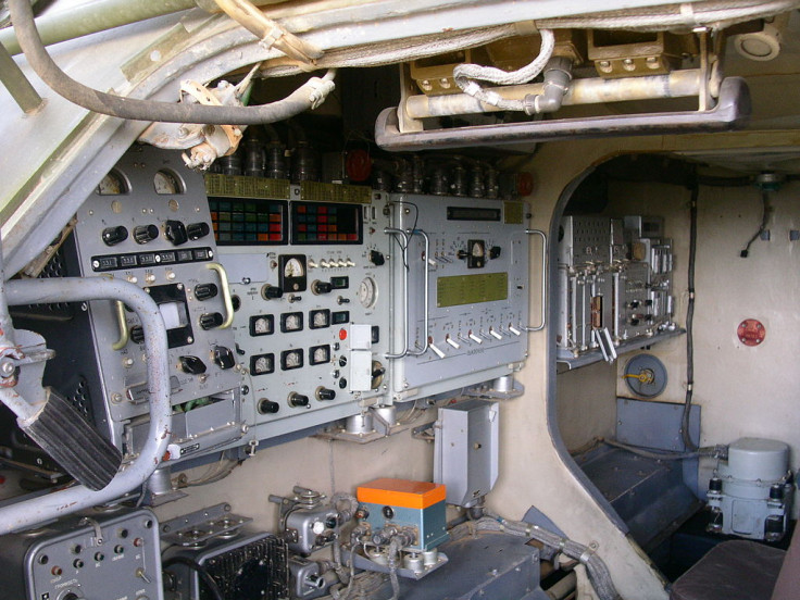 The interior of a Buk-M2E TEL vehicle