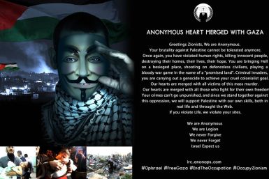 Anonymous Heart Merged With Gaza message