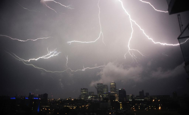 Lightning on the south coast of England. It looks like Armageddon on steroids, said Justin Stokes who took the photo.