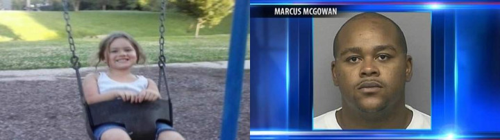 Five year old Cadence Harris was killed in a shootout involving Marcus McGowan, her mother's boyfriend Five year old Cadence Harris was killed in a shootout involving Marcus McGowan, her mother's boyfriend