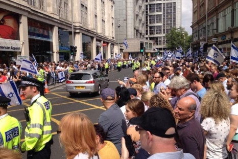 Two thousand protesters were expected to attend Sunday's pro-Israel rally.