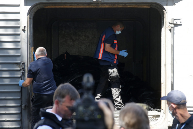 MH17 bodies on train