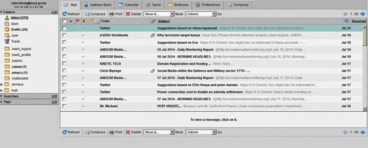 Kenyan Defence Forces Email Hacked