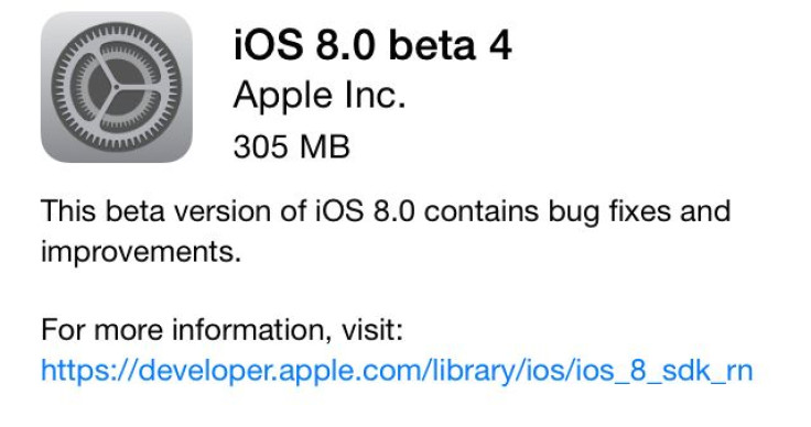Apple Seeds iOS 8 Beta 4 for Developer Testing: What's New, How to Download and Install