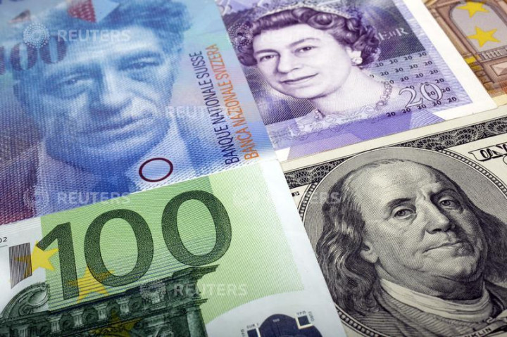 Euro, pound, franc, dollar Euro, pound, franc, dollar