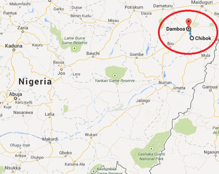 Damboa Nigeria map