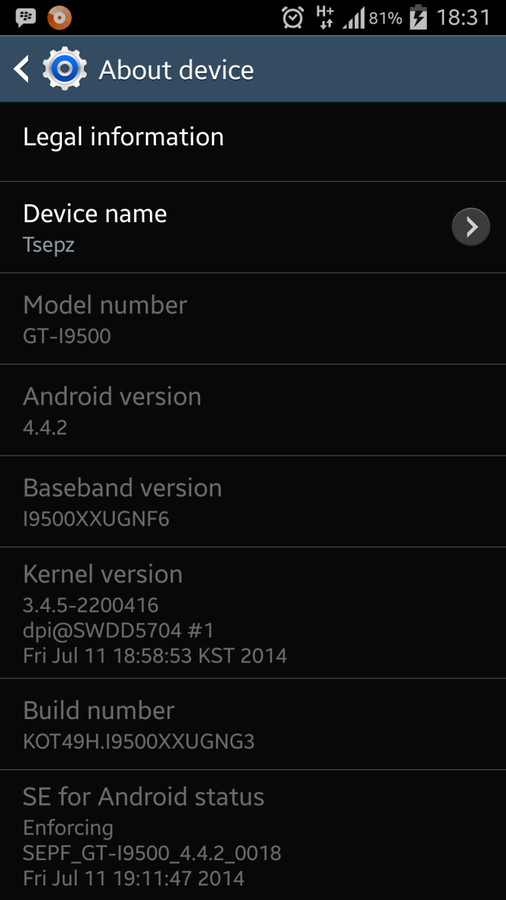 Update Galaxy S4 to Android 4.4.2 I9500XXUGNG3 Stock Firmware