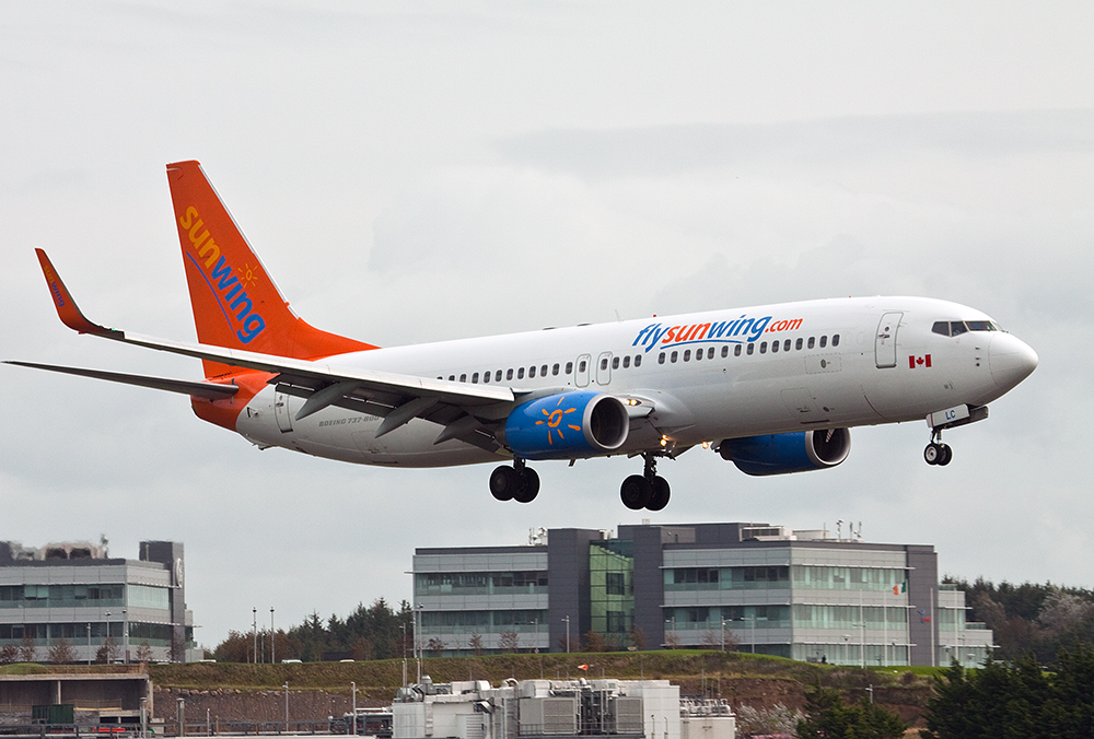 Sunwing airlines plane Sunwing airlines plane