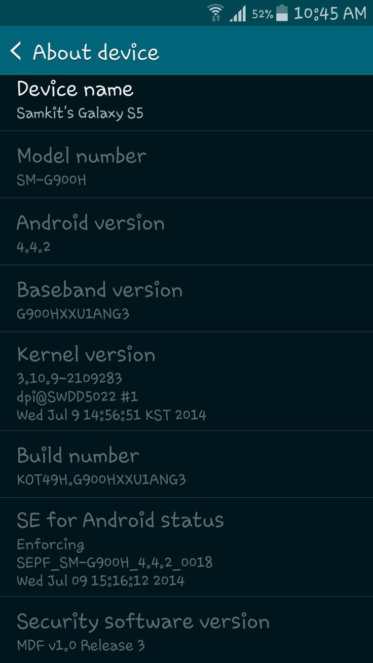 Galaxy S5 G900H (Exynos) Gets New Performance Enhancing KitKat Update in Europe