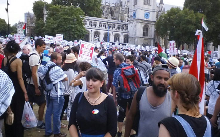 An estimated 45,000 people attended the march for Gaza in London, according to  figures released by the Metropolitan Police.