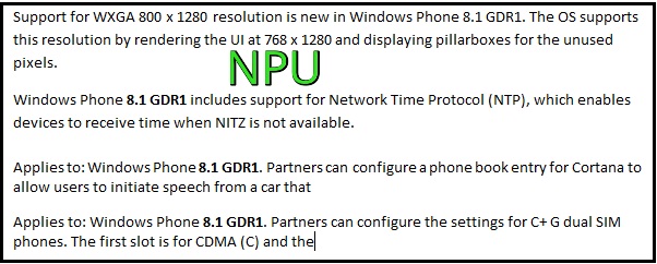 Windows Phone 8.1 GDR1 Windows Phone 8.1 GDR1