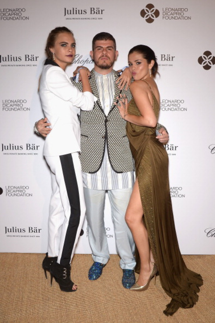 Cara Delevingne, Eli Mizrahi and Selena Gomez attend the Leonardo Dicaprio Gala at Domaine Bertaud Belieu on July 23, 2014 in Saint-Tropez, France.