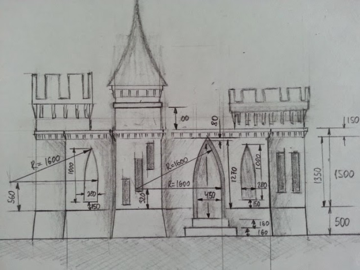 3D-printed castle sketch