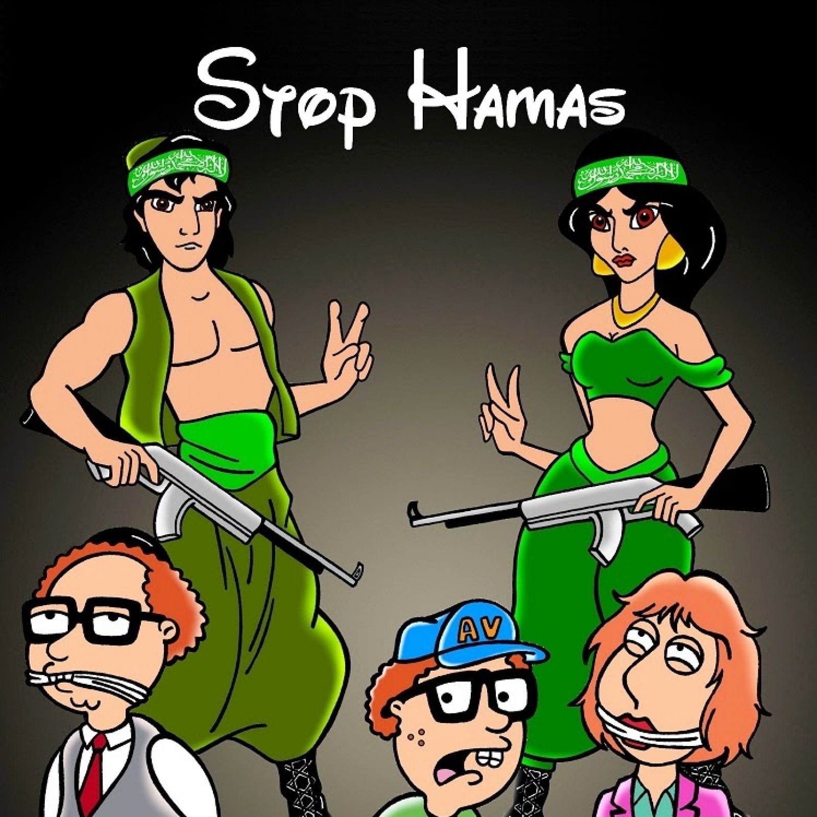 Hamas Terrorists' Aladdin and Jasmine Feature in Controversial Pro-Israel  Cartoon Campaign