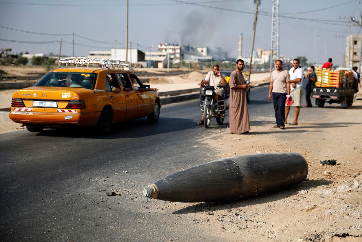unexploded israeli shell gaza
