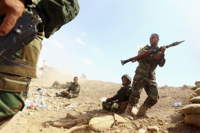 Kurdish "peshmerga" troops take part in an intensive security deployment against Islamic State militants