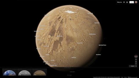 Google Earth has added the Planet Mars to its software