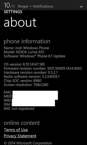 Windows Phone 8.1 Update 1 Windows Phone 8.1 Update 1