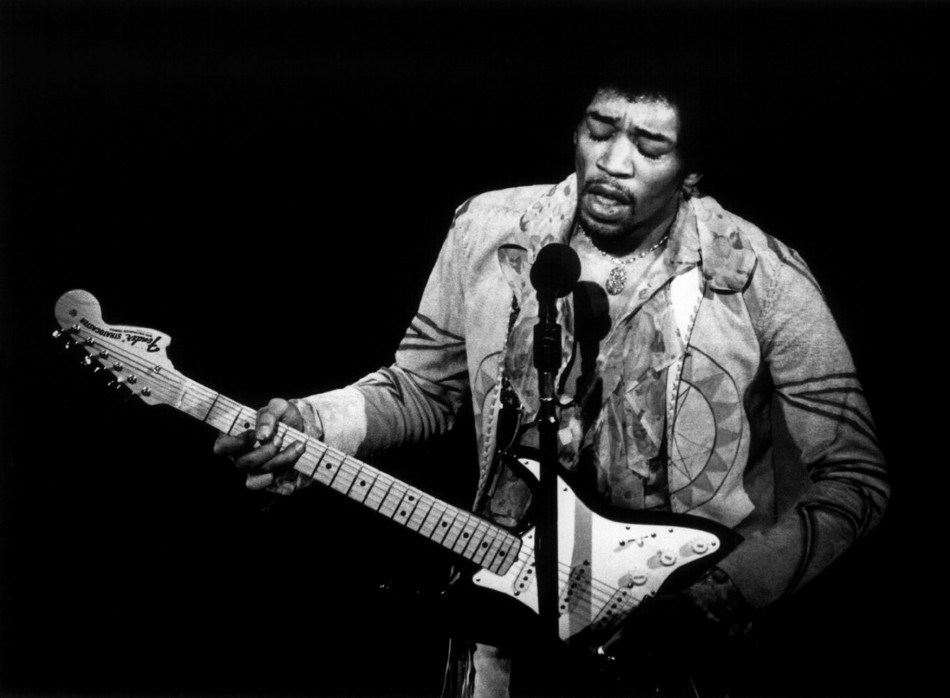 Jimi Hendrix performing at the Fillmore East