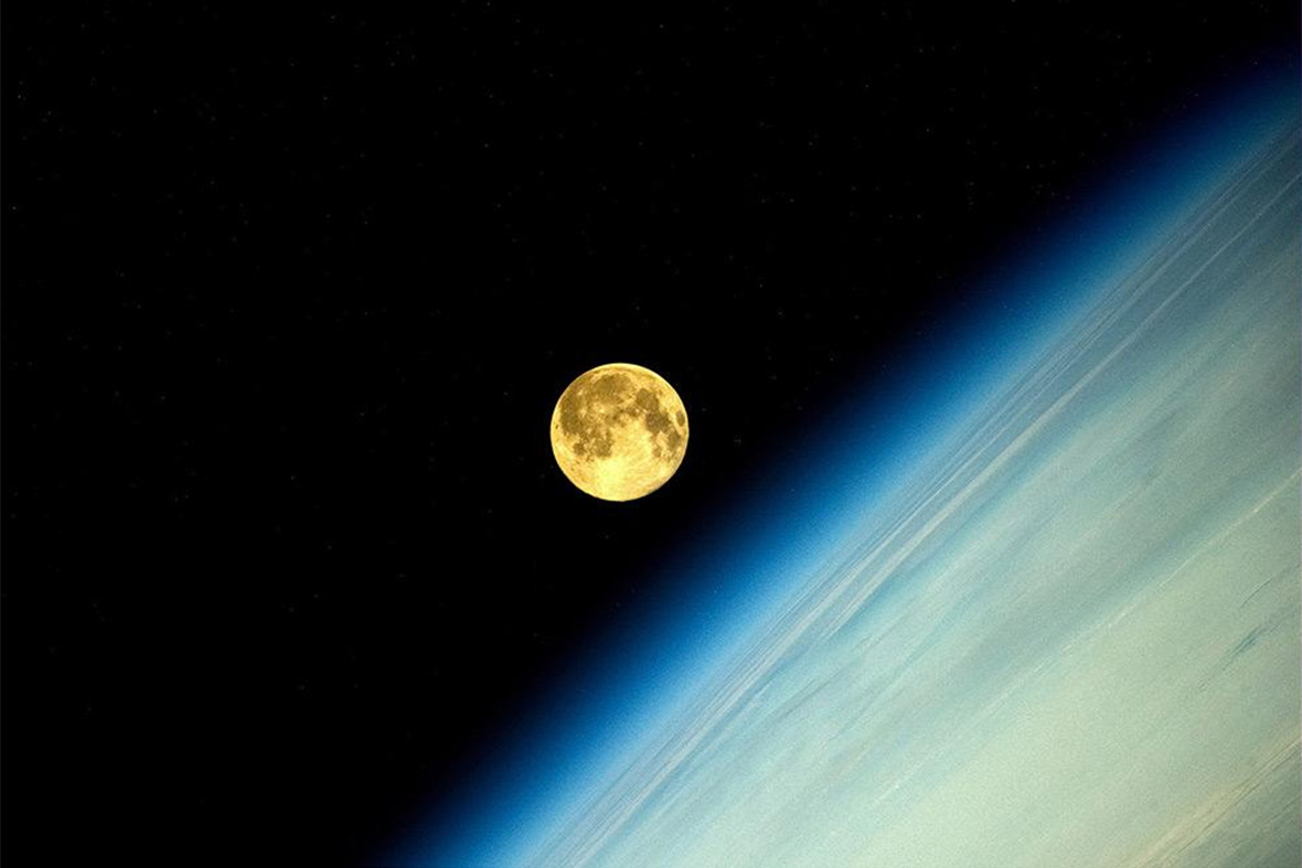 supermoon from space