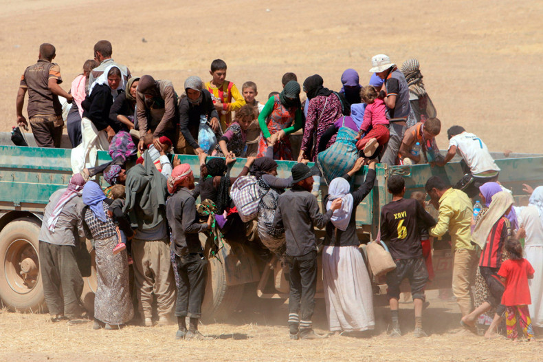 yazidi refugees flee Iraq