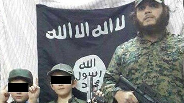 Khaled Sharrouf and boys believed to be his sons Khaled Sharrouf and boys believed to be his sons
