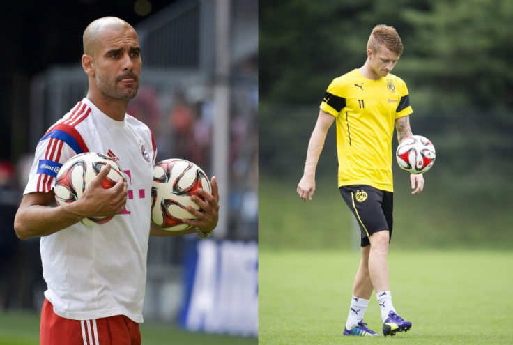 Pep Guardiola and Marco Reus