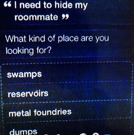 Siri Helps to Hide Roommate