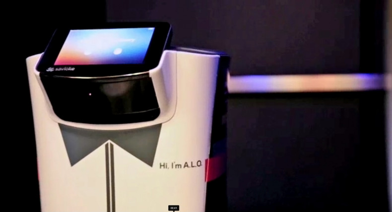 ALO, a new Botlr robot designed by Savioke for Aloft Hotels in Cupertino, California