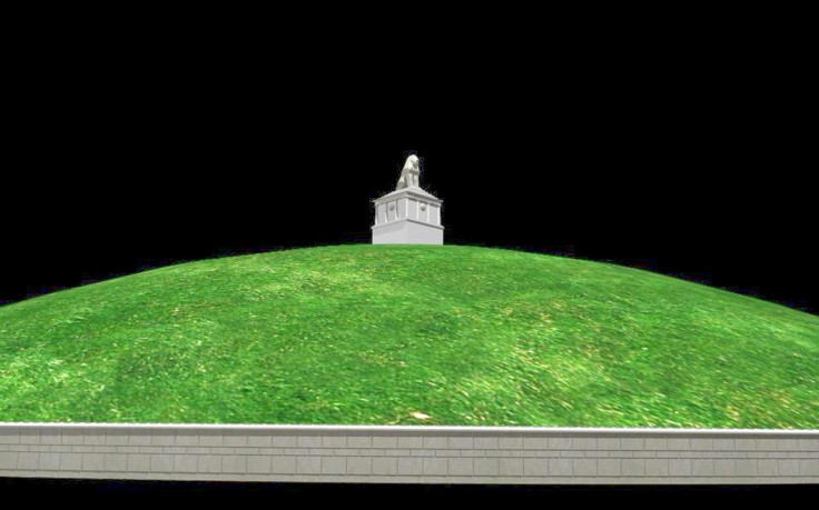 A 3D computer rendering of what the ancient Amphipolis tomb on Kasta Hill might have once looked like