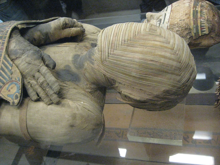 An Egyptian mummy at the Louvre in Paris
