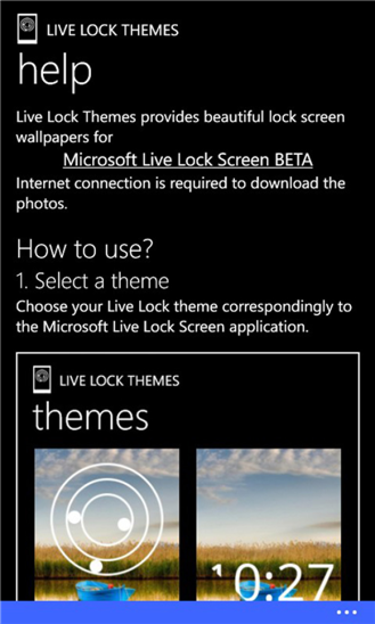 Live Lock Themes app for Windows Phone 8.1 Live Lock Screen Beta Provides new Wallpapers and Themes for Your Smartphone's Lock Screen