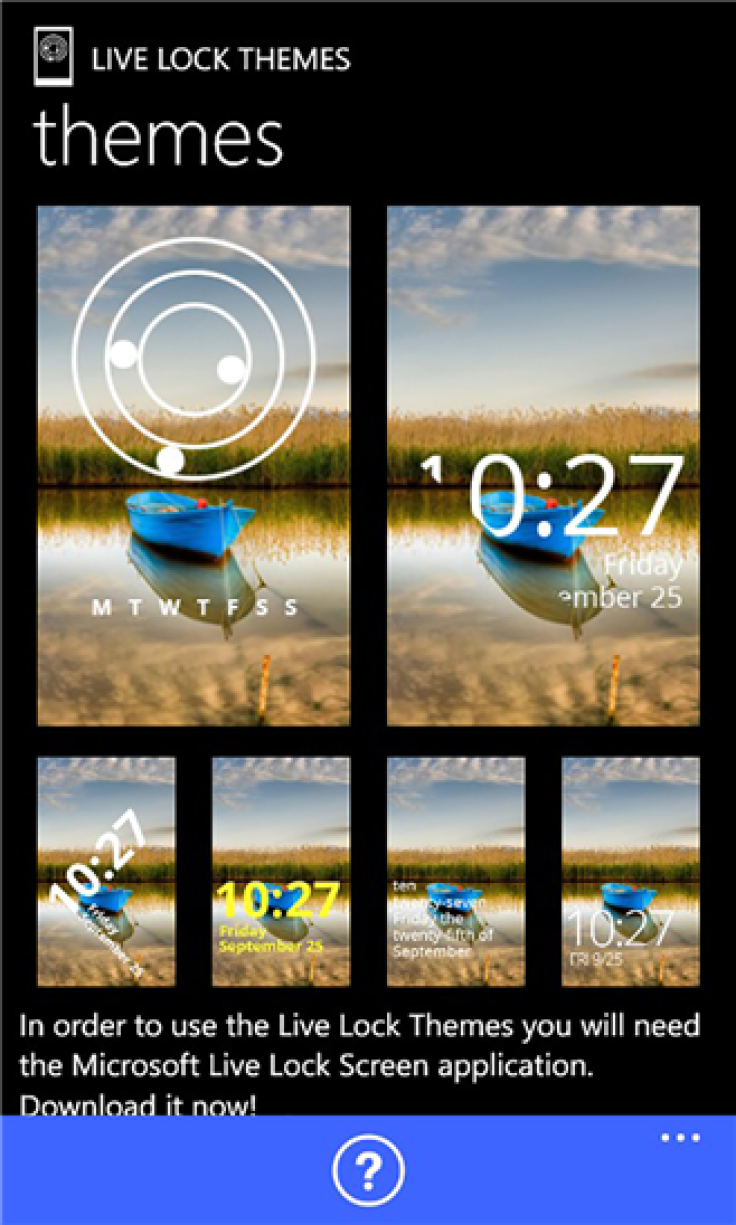 Live Lock Themes app for Windows Phone 8.1 Live Lock Screen Beta Provides new Wallpapers and Themes for Your Smartphone's Lock Screen