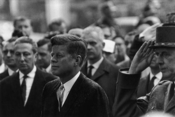 JFK in Paris in 1963. A former Madame claims that he was among the clients of an elite brothel she ran. (Getty)
