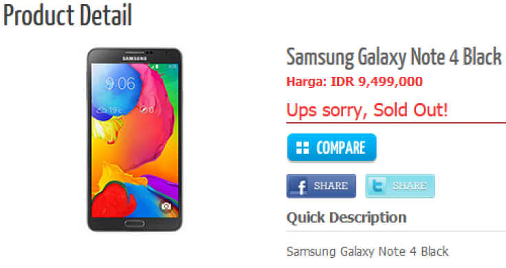 Samsung Galaxy Note 4 Full Specs Revealed