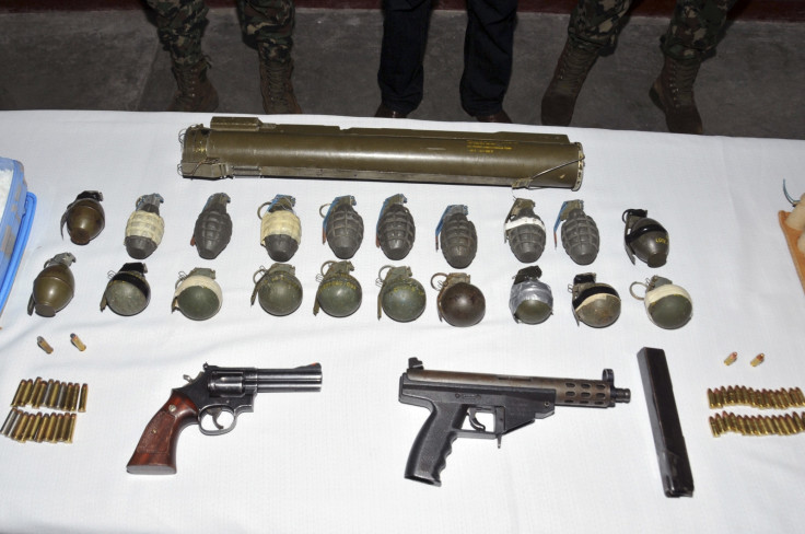 Weapons seized from a Zetas cartel trafficker by mexican police in 2012. (Reuters)