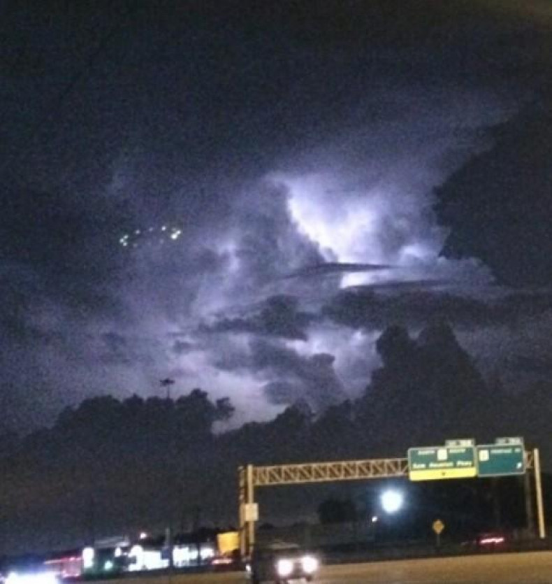 UFO Sighted During RainStorm over Houston Sky