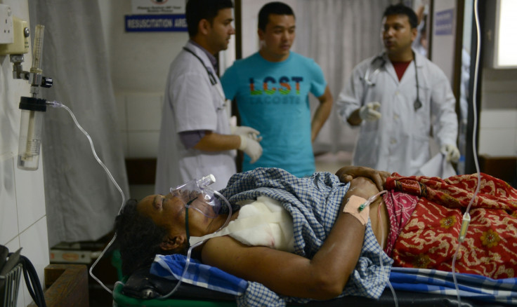 Victim of a mudslide in north eastern Nepal after heavy rain caused flooding. (Getty Prakash Mathema)