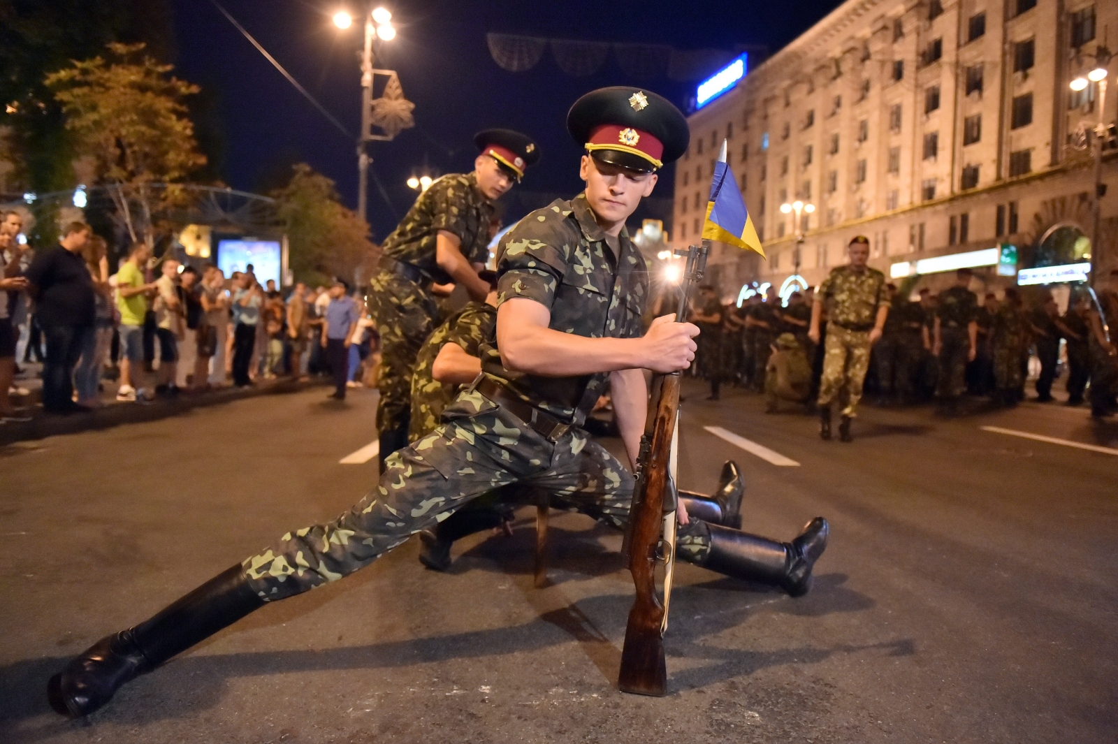 Ukraine Independence Day Parade warm up splits