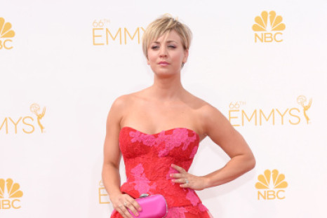 Actress Kaley Cuoco arrives to the 66th Annual Primetime Emmy Awards held at the Nokia Theater on August 25, 2014.