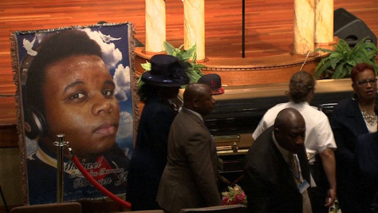 Mourners Gather for Funeral Services for Michael Brown