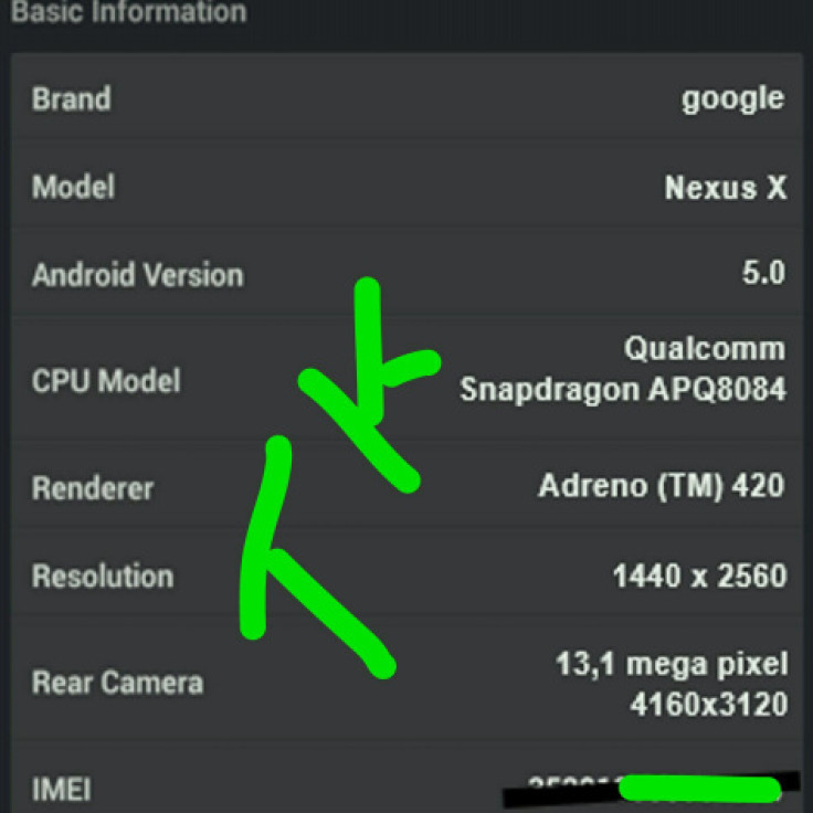 Nexus X (aka Nexus 6): AnTuTu Benchmarks Confirm Android L Version 5.0 and Internal Specifications